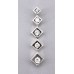 Necklace - Pendant - 925 Sterling Silver w/ CZ - 5-Diamond Shape - PT-PPT8751CL